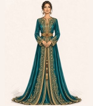 Designer Evening Caftan